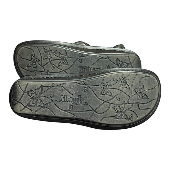 Alegria By PG Lite VIE-676 Black Leather Comfort Sandals Women's US 8 Strap - Picture 8 of 8